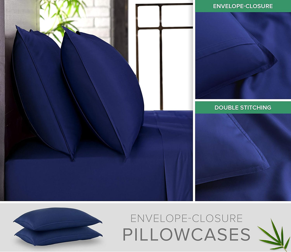 Pure Bamboo Twin Sheets - Luxuriously Soft & Cooling 100% Organic Viscose Bed Set | Twin Size, Cobalt Blue