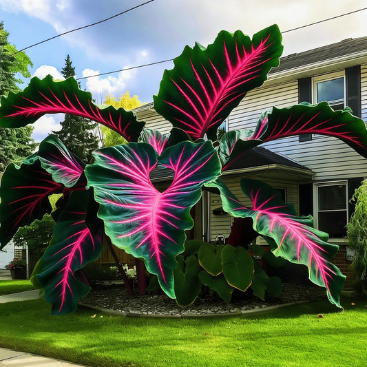 BGNIORT Elephant Ear for Planting Outdoors - Easy Grow Low Maintenance,Mixed Colors,Garden for Indoor Outdoor (6)