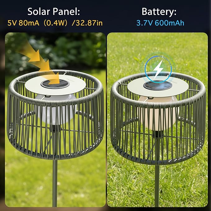 EcoGreen U-Shaped Solar Coffee Table Lamp – 21×14×55 Inch Modern Outdoor Standing Lamp, Solar Powered, 8H Warm Glow, Waterproof for Porch, Balcony, Garden, Poolside & Patio (Green, Single Pack)