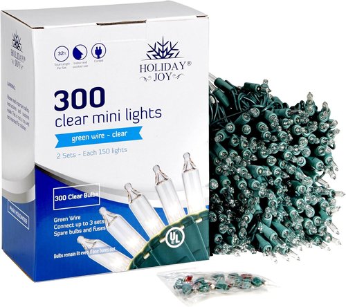Holiday Joy - 300 Count Warm White Christmas Lights | 64FT Indoor/Outdoor String Lights for Festive Decor