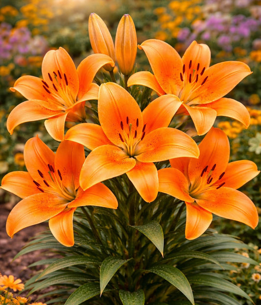 Surfside Orange Lily Bulbs for Planting – Bright Orange Asiatic Lily Flowers – Hardy Perennial Summer Blooms – Easy to Grow Garden Bulbs (20 Bulbs)