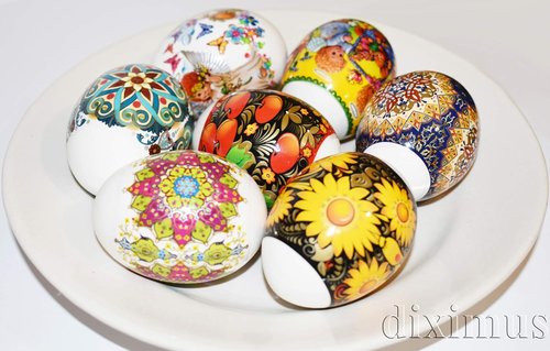 Diximus Thermo Heat Shrink Sleeve | Easter Egg Wraps with Pysanka Patterns - Vibrant Designs