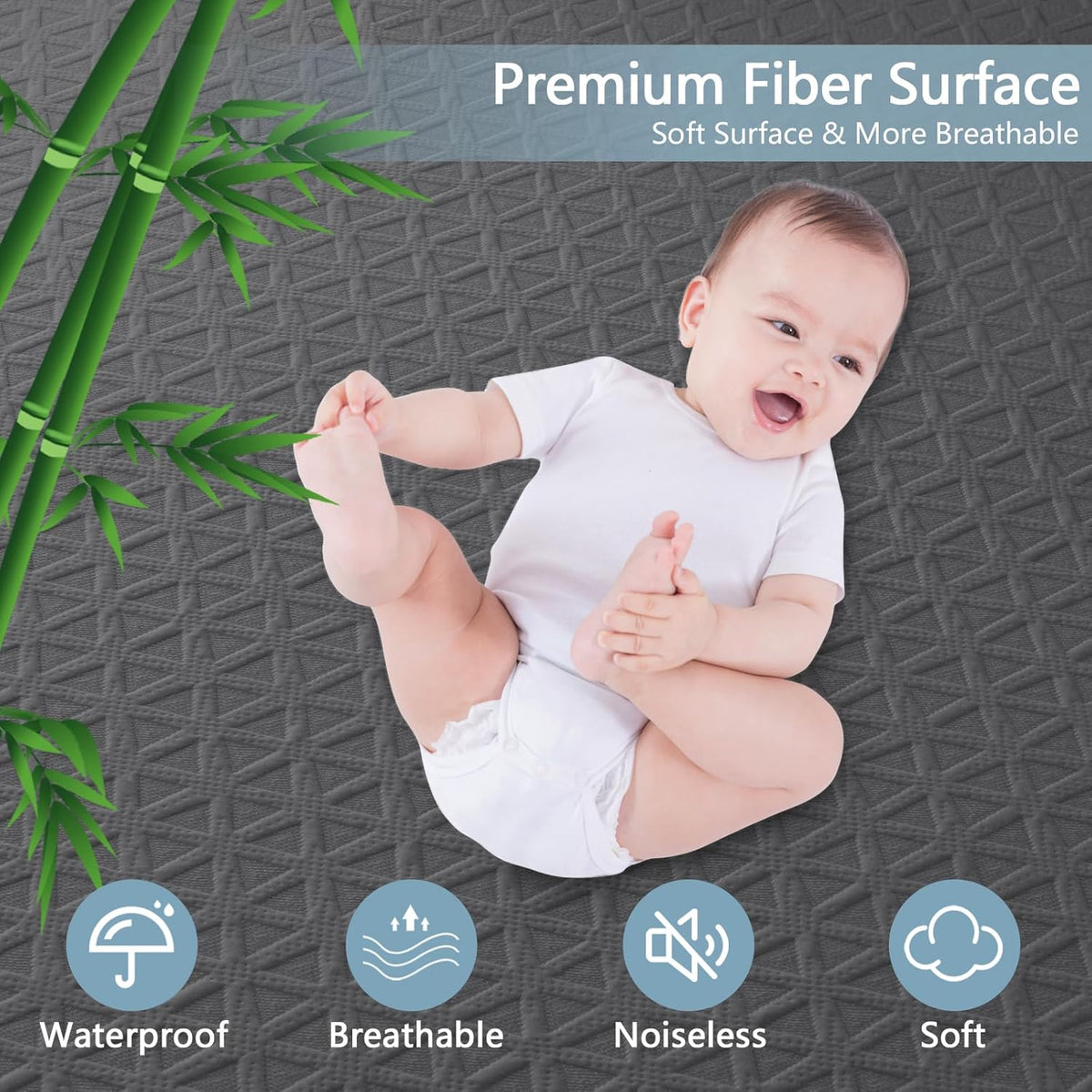 Skiennix Premium Waterproof Mattress Protector - Breathable Cooling Bed Cover | Full Size, Gray, Deep Pocket 8''-21''