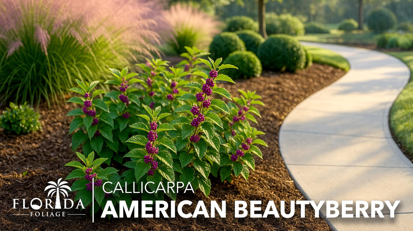 Beautyberry | 10 Live 4 Inch Plants | Callicarpa Americana, Fast-Growing Shrub, Vibrant Purple Berries, Attracts Birds, Ornamental Foliage, Low Maintenance, Perfect for Gardens