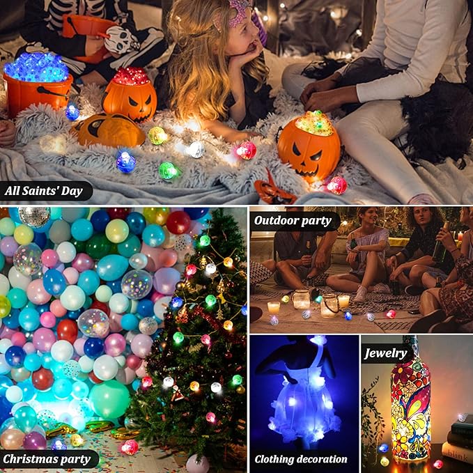 100PCs Mini Led Lights, Led Balloons Light for Neon Party Lights, Paper Lanterns, Easter Eggs, Birthday Party, Wedding, Halloween, Christmas Decoration (Glow Steadily Pink)