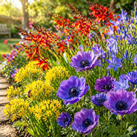 Birds & Bees English Flower Bulb Collection - Colorful Assortment of Flower Bulbs That Will Have Beautiful Blooms - 100 Flower Bulbs