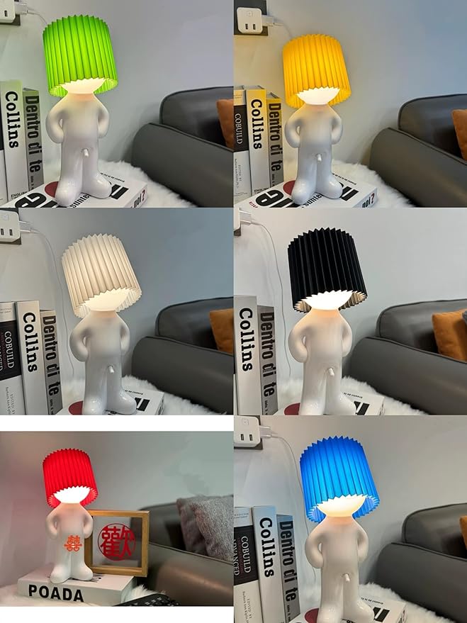 Bedside Night Light, shy man lamp，Mothers Day Gifts for Mom Wife,Birthday Christmas Gifts for Men Women Boyfriend Girlfriend, Funny Anniversary Gag Gifts, White Elephant Easter Gifts for Adults
