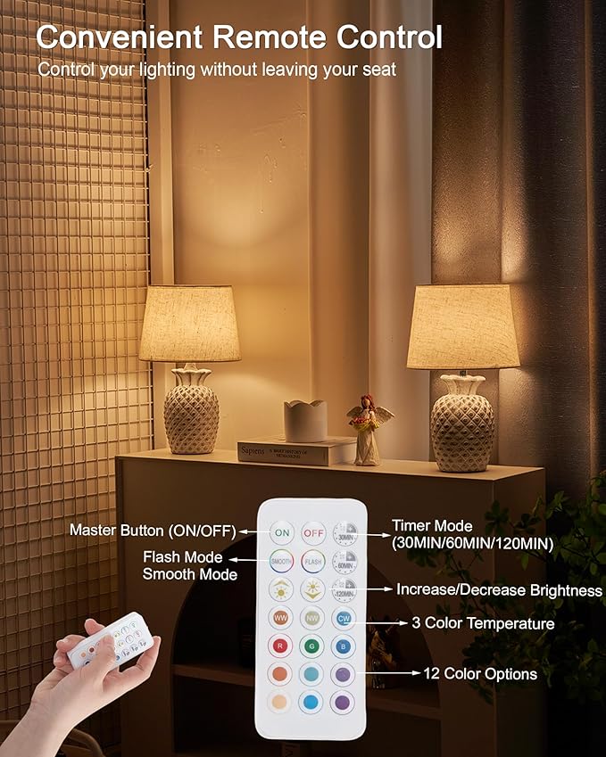 UMEXUS 13" Small Rechargeable Cordless Table Lamp, Remote Control Timer Dimmer, Battery Powered Color Changing Light, Nightstand Lamp for Bedroom Kitchen Living Room (Upgraded Ceramic Base)