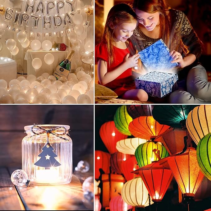 Aogist 100pcs Balloon Lights,Long Standby Time Waterproof Twinkle Mini Light,Battery Powered,Round LED Ball Lamp for Balloon Paper Lantern Party Wedding Christmas Halloween Decorative,Green-Flash
