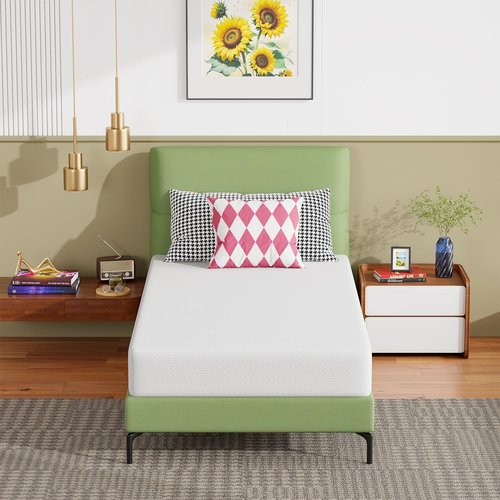 FDW 8-Inch Twin Mattress - Medium Firm Foam Support | Breathable, Comfortable & Washable Cover