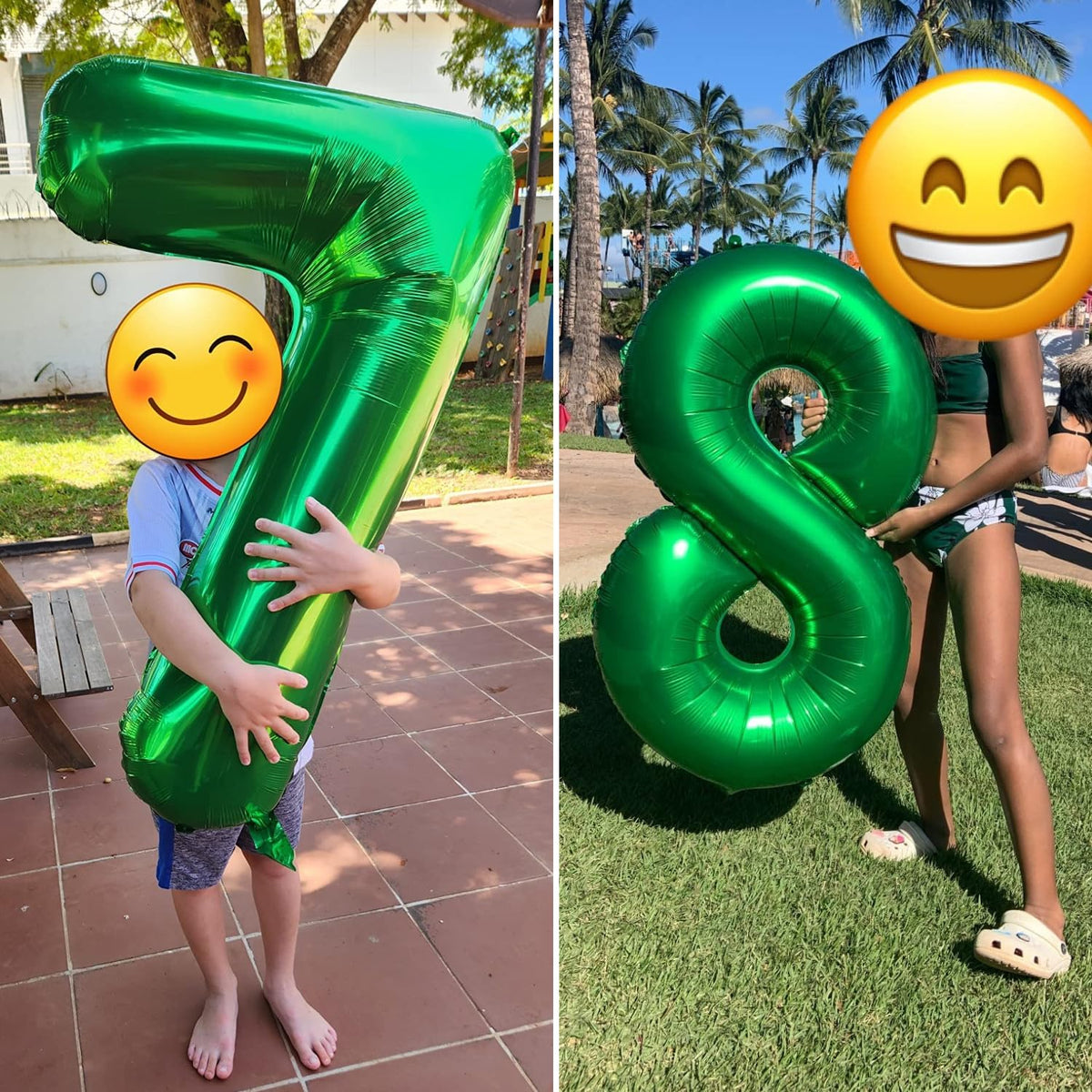 Number 7 Balloon - 40 Inch Dark Green Birthday Decoration for 7th, 17th, 27th, or 70th Celebrations