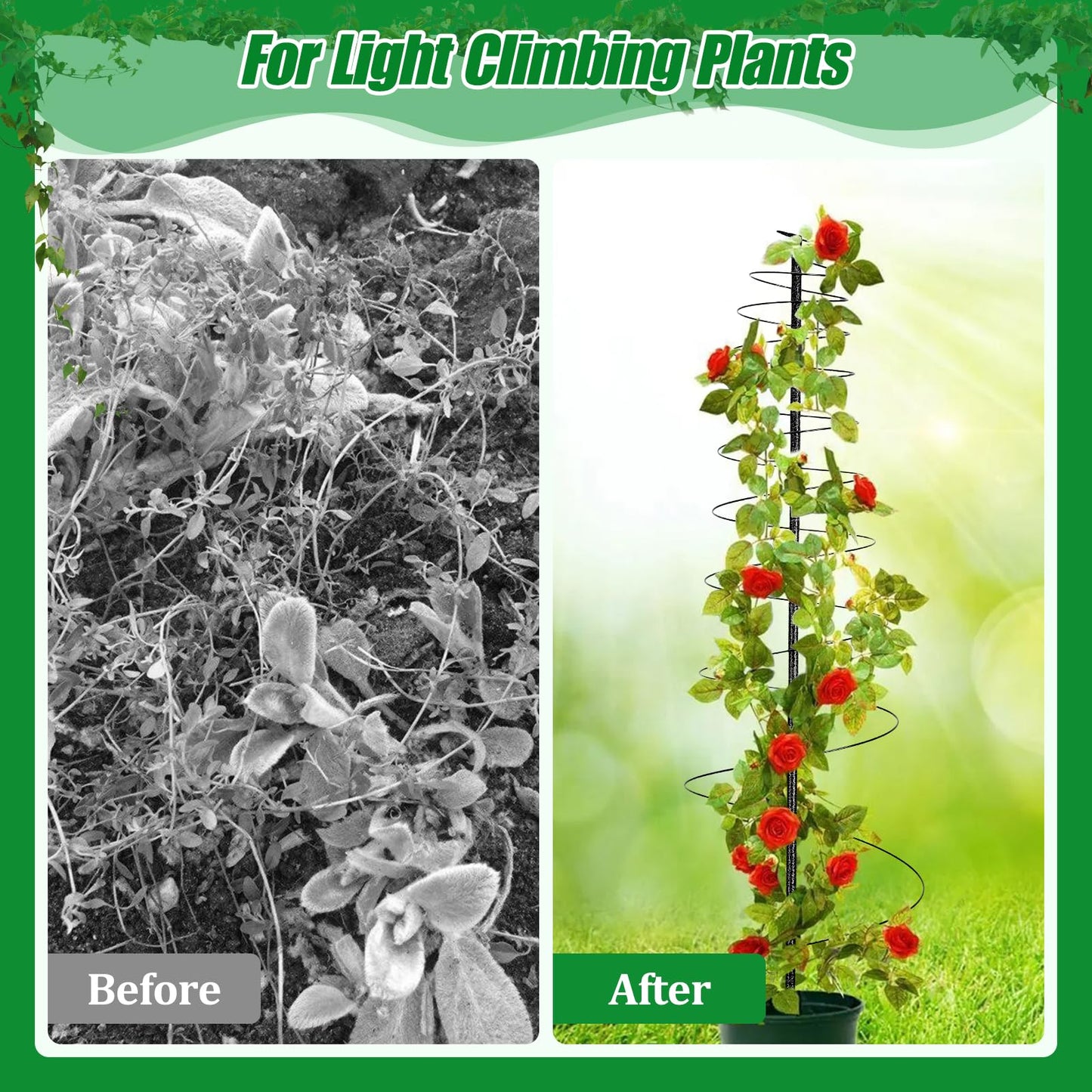 Trellis for Climbing Plants Outdoor,2 Pack Plants Trellis 44 inch Support Metal Garden Trellis for Plants Flowers Light Vegetables Vine Support
