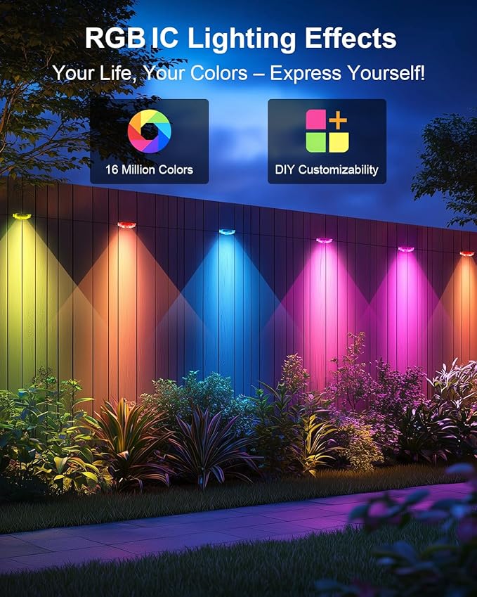 Permanent Outdoor Lights Pro,33ft RGB+IC Smart Outdoor Decor,App/Remote,Christmas,Halloween,Multi Scene Modes,IP67 Waterproof,Eaves Light with Daily & Holiday Party Decor,House Roof Lighting