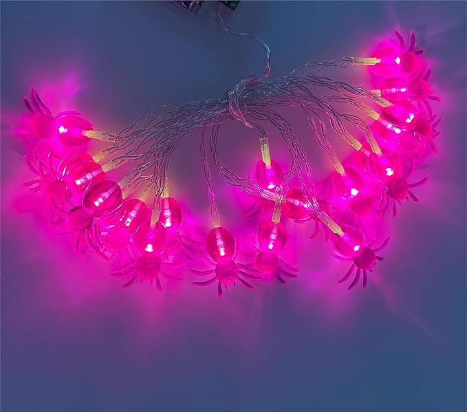 KEPATO Halloween String Lights 10Ft 20 LEDs Battery Operated Outdoor Decorations Lights Spider Lights for Halloween Party Decor