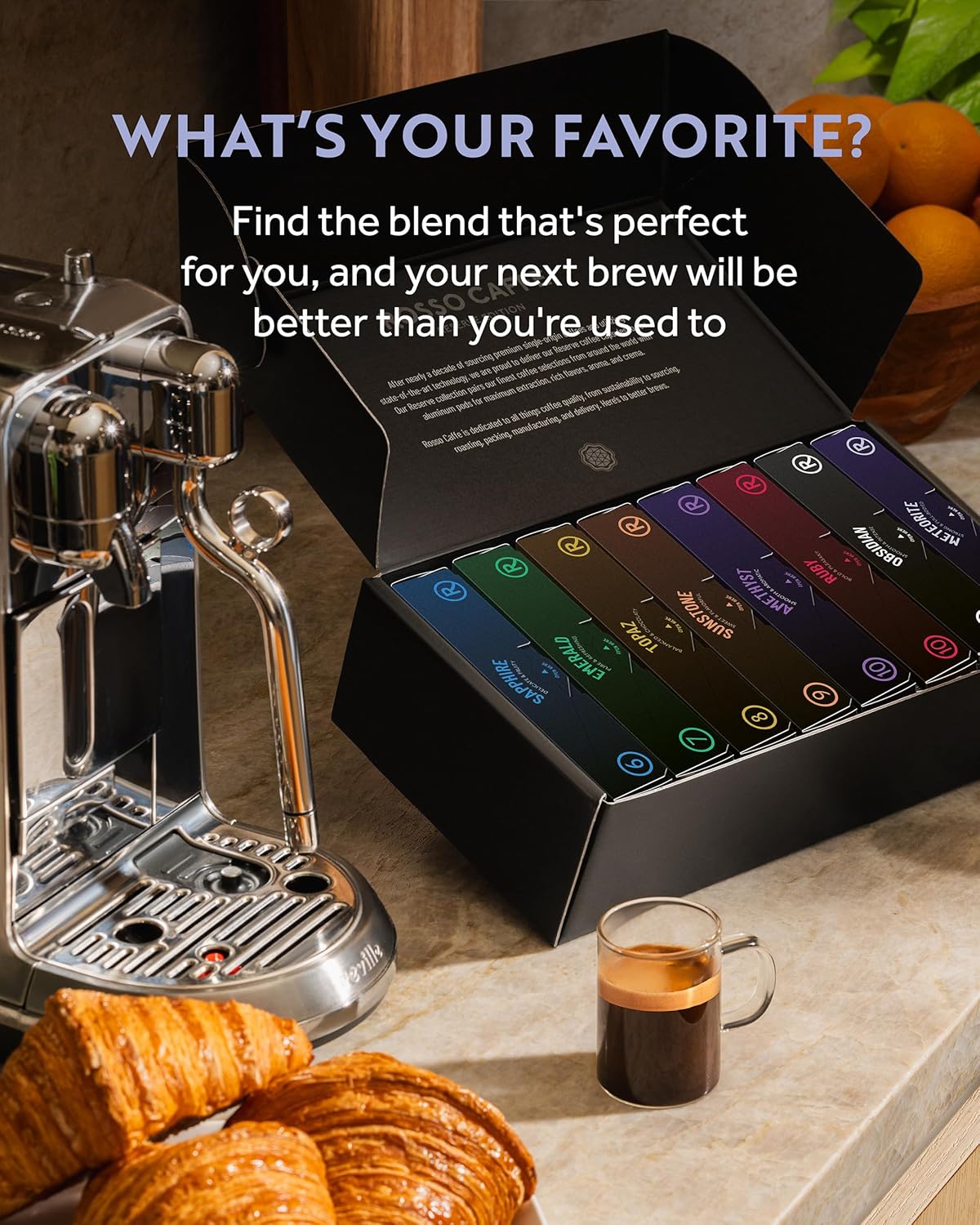ROSSO CAFFÈ Espresso Coffee Pods - Reserve Variety Pack for Nespresso Original Machines | 160 Capsules Made in Italy