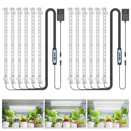 Wiaxulay Grow Light, 360 LEDs Full Spectrum Plant Light for Indoor Plants, 6 Bars/16 in Grow Light Strip with Auto Timer 6/12/16 Hrs, 3 Switch Modes, 5 Dimmable Levels for Green House Hydroponics