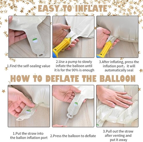 Big Foil 21 Balloon - 40 Inch Cream White Number for 21st Birthday & Anniversary Celebrations
