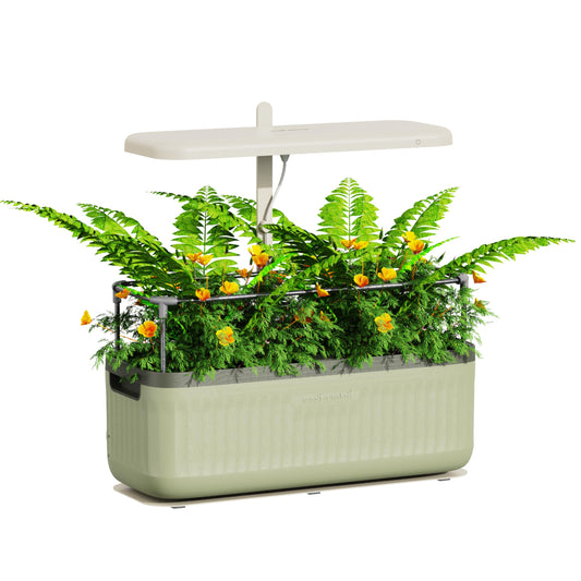Vego garden Starter Grow Lights Stand for Indoor Plants, Full-Spectrum White Light LED Grow Light with Customized Adjustable Height for Microgreens
