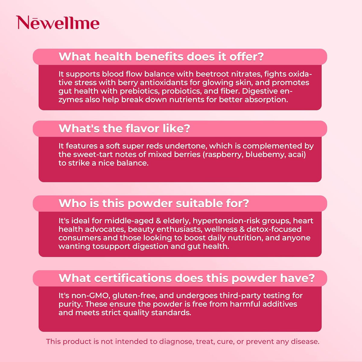 Newellme Balance Master Organic Raw Beet Root Powder - Superfood for Heart Health & Energy | 42 Sugar-Free Stick Packs