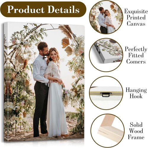 Custom Canvas Prints by [Brand Name] - Personalized Photo Wall Art for Weddings, Family, and Home Decor