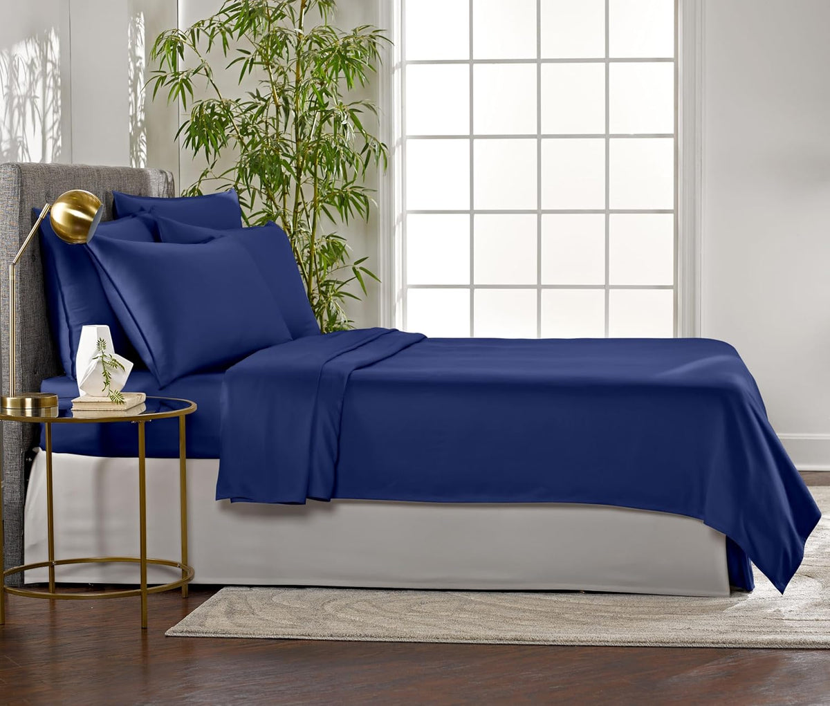 Pure Bamboo Twin Sheets - Luxuriously Soft & Cooling 100% Organic Viscose Bed Set | Twin Size, Cobalt Blue