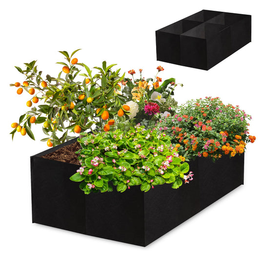 Encooldesty 2 Pack 2x2x1Ft 30 Gallons Fabric Raised Garden Bed,Garden Grow Bed,Raised Beds for Gardening,Raised Garden Beds Outdoor for Potato,Tomato,Vegetable and Fruits