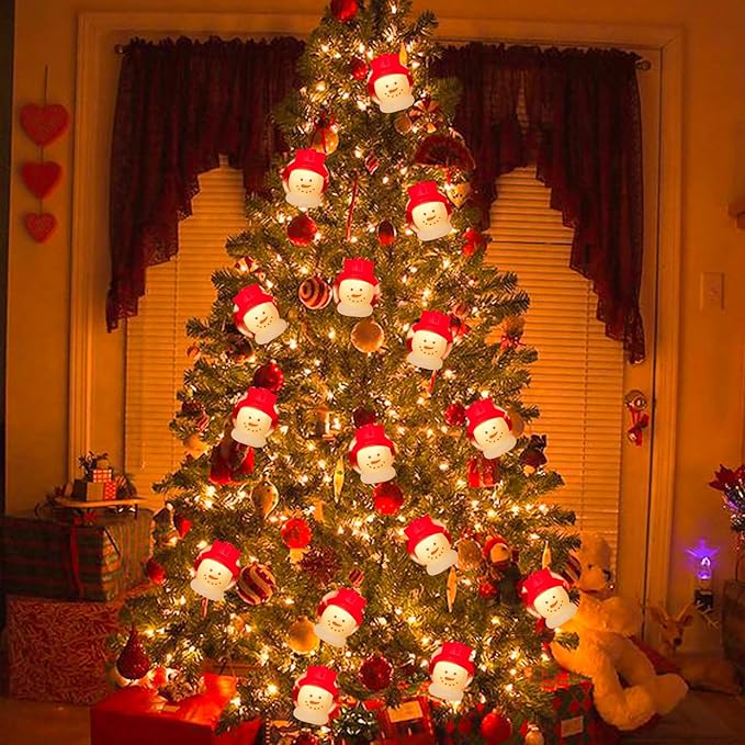 Christmas Snowman String Lights , 8.5Ft Christmas Decorations String Lights Indoor with 10 Cute Snowman Head Lights, Hanging Snowman Fairy Lights UL Listed for Outdoor Christmas Holiday Party Decor