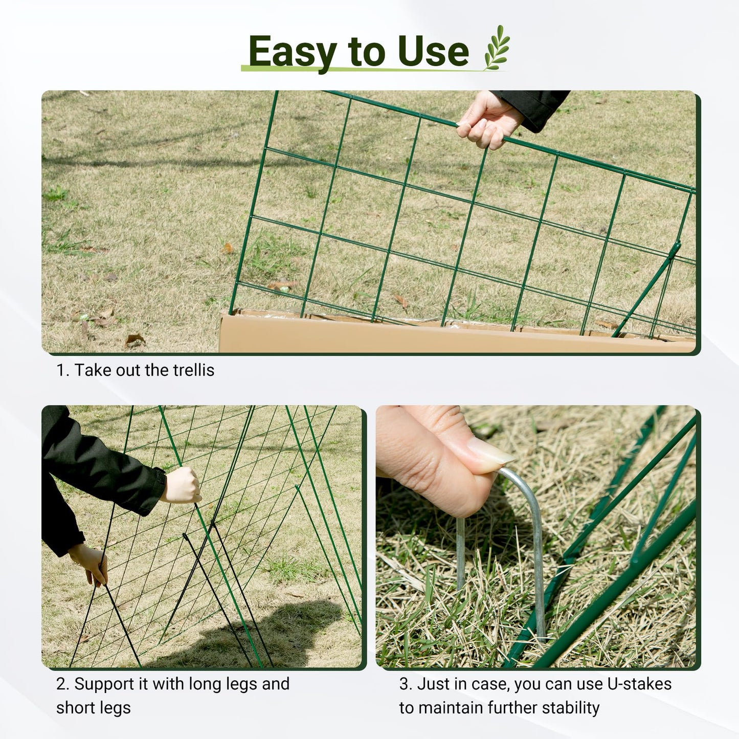 Toriexon Cucumber Trellis for Garden - 4 Pack, 48" L x 24" W Garden Trellis for Climbing Plants Outdoor with Support Structures, A Frame Trellis for Climbing Vegetables Peas, Vine, Bean