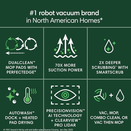 iRobot Roomba Plus 505 Combo Robot Vacuum & Mop - Self-Cleaning, AutoWash Dock, LiDAR Navigation