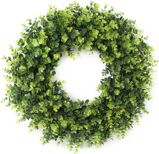 Regine Switzerland 26'' Boxwood Wreath - Artificial Leaves for Spring & Summer Home Decor