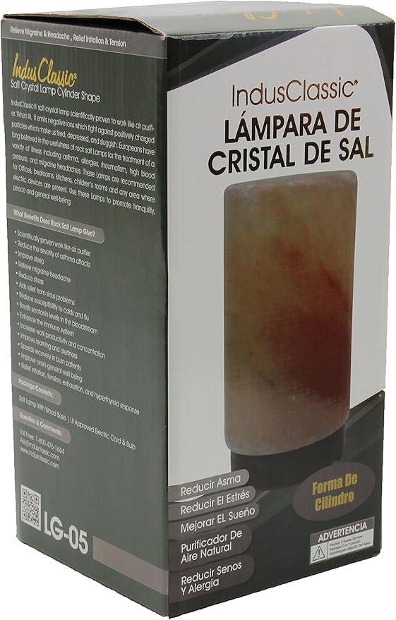 LG-05 Cylinder Shape Himalayan Crystal Salt Lamp