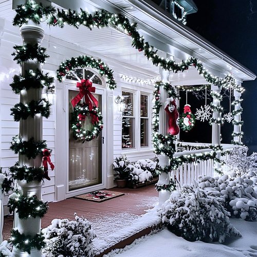 JMEXSUSS 66ft 200 LED White Christmas Lights - Connectable Twinkle String Lights for Indoor/Outdoor Decor
