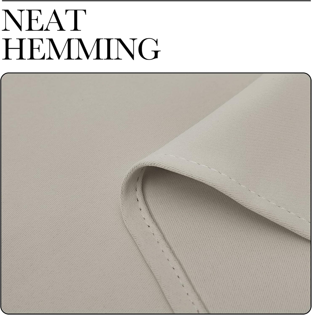 NICETOWN Room Darkening Short Curtain Panels - Thermal Insulated Grommet Drapes (Natural, 2 Panels, W34 x L45)