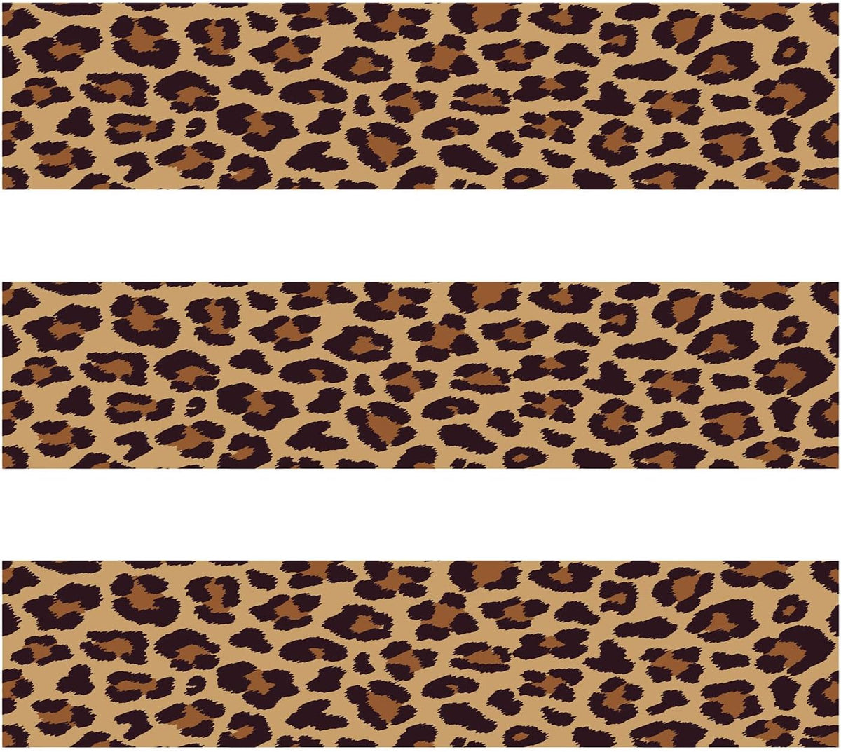 Skiennix Edible Paper Sheets - Cheetah Print Cake Wraps for Women's Birthday Parties | 2.4x11 Inches (3 Pcs)