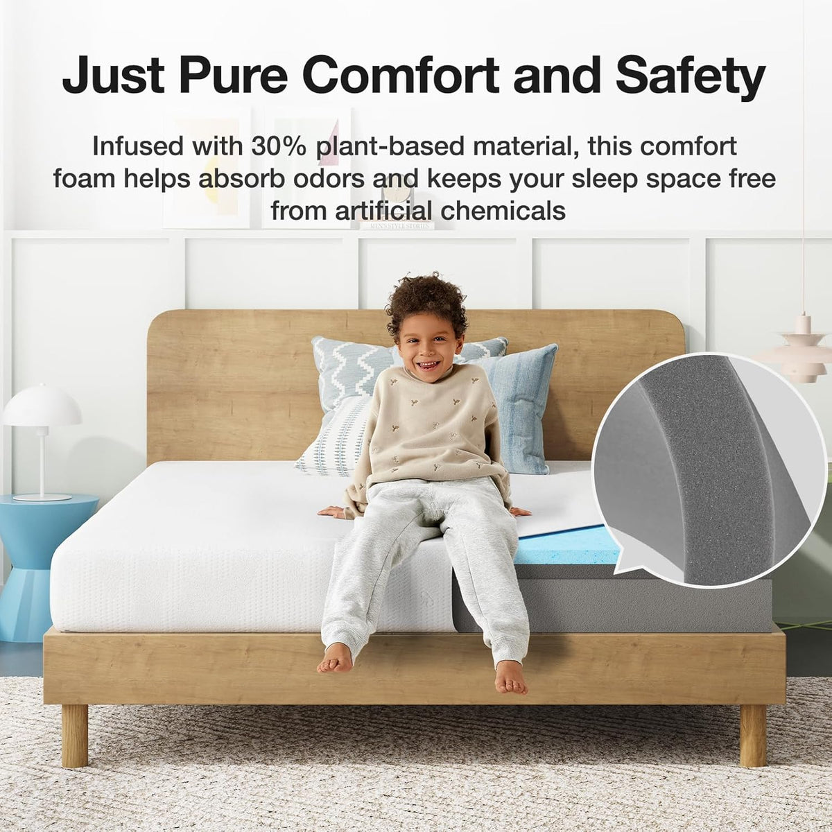 Novilla King Size Gel Memory Foam Mattress - 6 Inch Cooling Comfort Foam for Pressure Relief | CertiPUR-US Certified