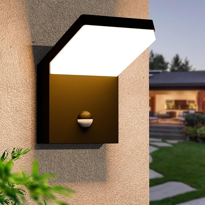 Lustrlach Motion Sensor Outdoor Light Fixtures Wall Mount,Exterior Wall Sconce, Porch Light, Garage Lights, Waterproof Motion Lights for Outside, Garden, Front Door
