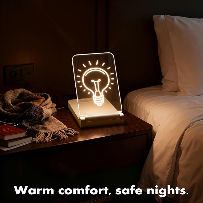 lacte & melle The Good Shepherd Night Light - Jesus Holding Lamb LED Lamp - Foldable Sympathy & Bereavement Gift - Religious Comfort Light for Grief, Loss, and Anxiety - Psalm 23 Decor