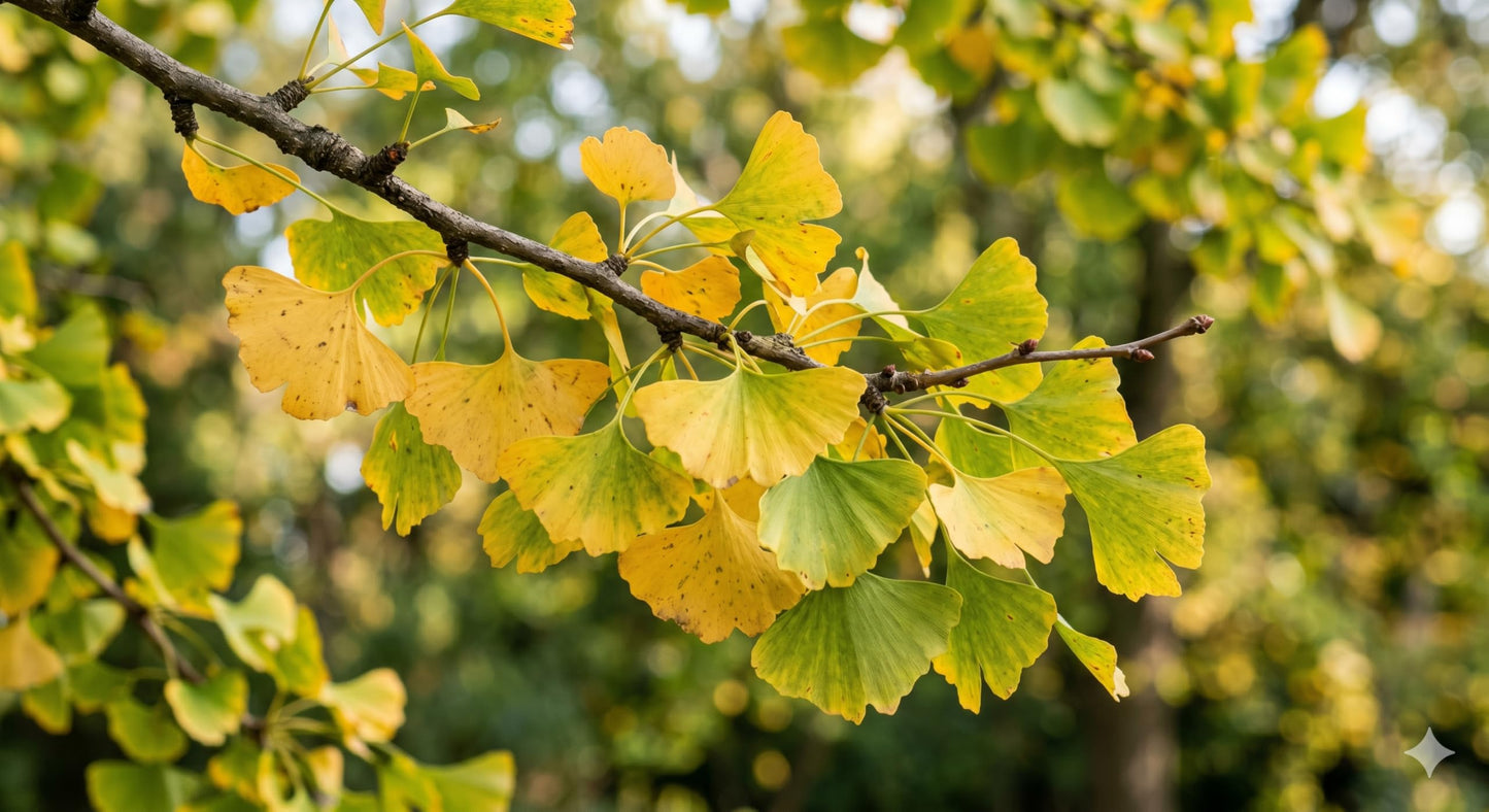 Ginkgo Biloba Maidenhair Tree, Live Bare Root Starter Plant, 12-24 Inch, Ships Dormant, Ready to Sprout (5 Plants)