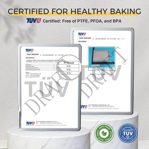 HONGBAKE Nonstick Baking Sheet Pan Set - 3 Pack with Heat Resistant Oven Mitts | Heavy Duty 0.8mm Thick