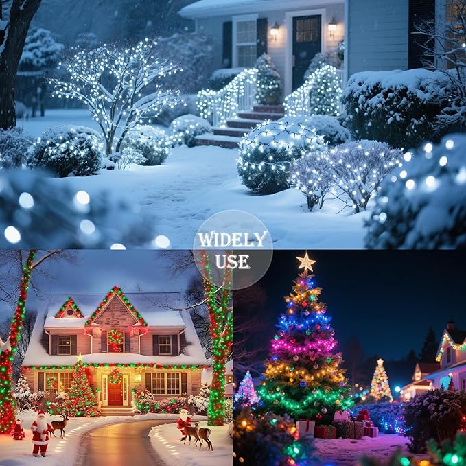 Cool White String Lights Battery Powered, 2 Pack Total 33 FT 100 LED Christmas String Lights for Indoor Outdoor Decoration, Twinkle Fairy Light for Classroom Dorm Bedroom Decoration
