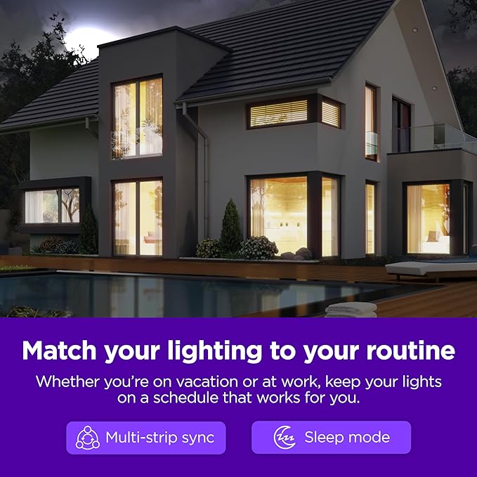Roku Smart LED Light Strip, 32.8ft - Color Options with Adjustable Brightness & Temperature - Peel & Stick WiFi Smart Strip Lights Works with Roku Voice, Alexa & Google Assistant - Smart Home Products