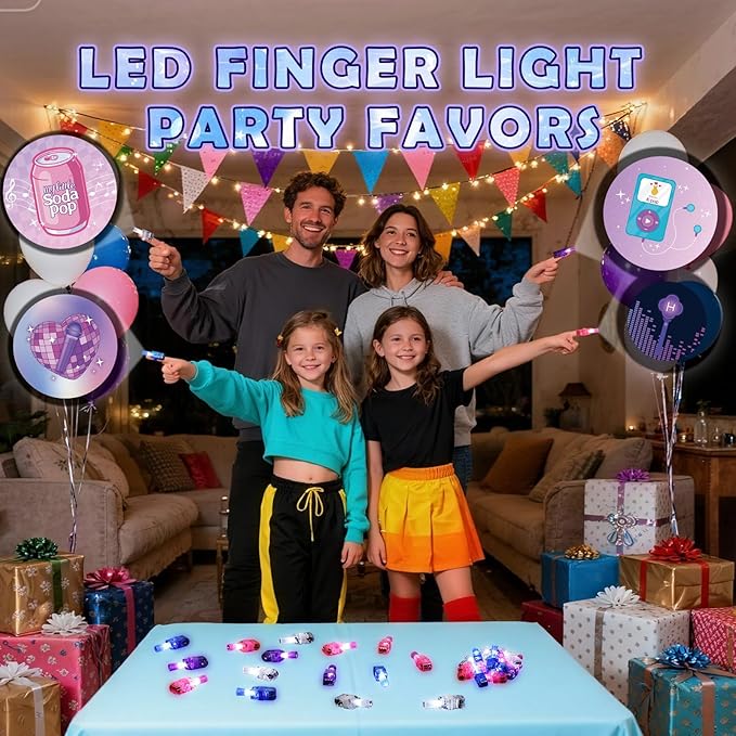 36 Pack Demon Theme Hunters Party Favors LED Finger Lights, Glow in the Dark Party Supplies, Goodie Bag Stuffers Classroom Treasure Box Prizes for Boys Girls