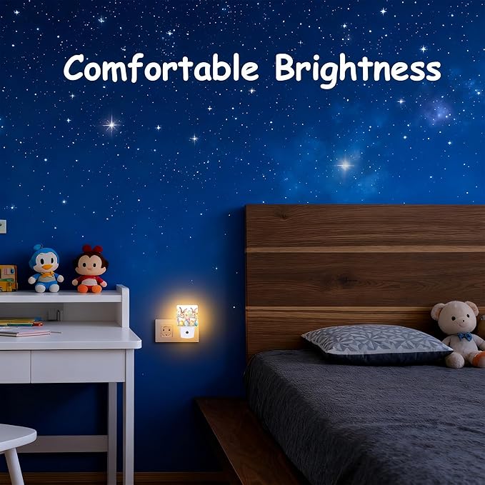 Easter Bunny Eggs Night Light for Kids,Dusk-to-Dawn Auto Sensor Happy Easter Floral Plug in Night Light,0.5W Energy Saving Non-Toxic for Bedroom/Bathroom,Ideal Gifts for Women Men