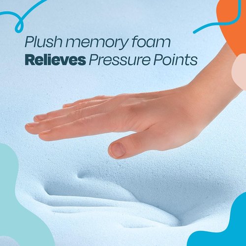 Linenspa King Size Memory Foam Mattress Topper - 3 Inch Gel-Infused for Cooling Comfort & Pressure Relief - CertiPUR Certified