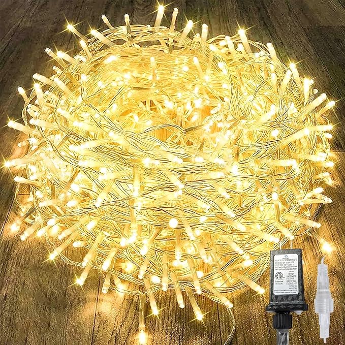 240LED 88Ft Connectable String Lights Indoor Outdoor Clear Wire | Warm White Christmas Lights | Twinkle Fairy Light Plug in with Timer for Bedroom Classroom Wedding Tree Patio Decor