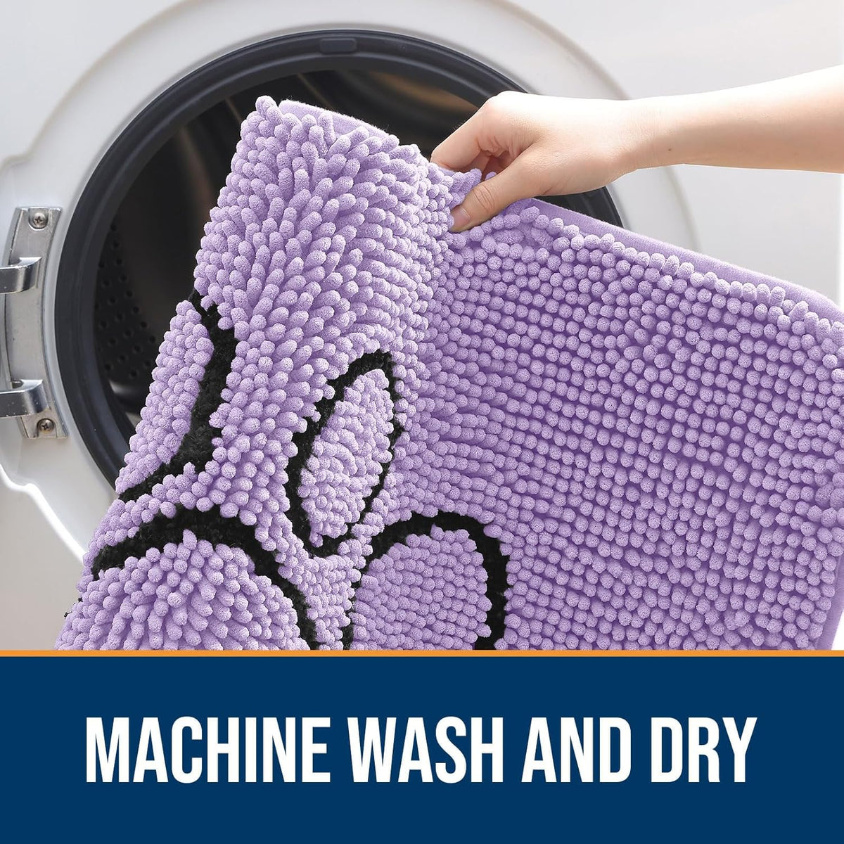 OLANLY Dog Door Mat - Absorbent Non-Slip Mud Mat for Paws | Quick Dry Chenille, 48x30, Lavender