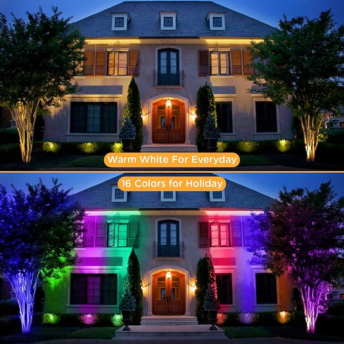 Junview Low Voltage Landscape Lights with Connectors Grated Top Anti-Glare LED Well Lights 12V-24V Waterproof Outdoor In-Ground Light Garden Landscape Lighting for Deck Pathway Yard (4)