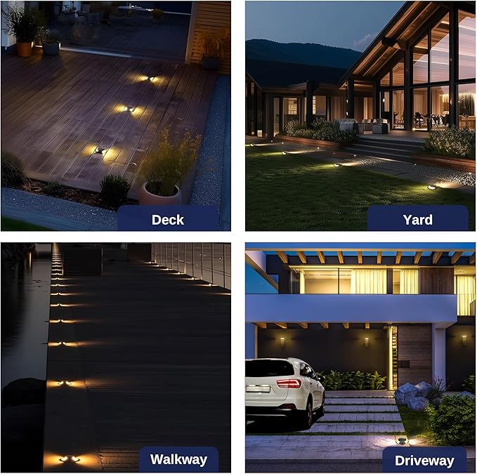Gardenreet In Ground Well Light - Brass 12V Ip65 Outdoor Waterproof Landscape Lighting, Low Voltage LED In-Grade Turret Top Light, Antique Bronze for Deck Walkway Patio with 2700K Warm White MR16 Bulb