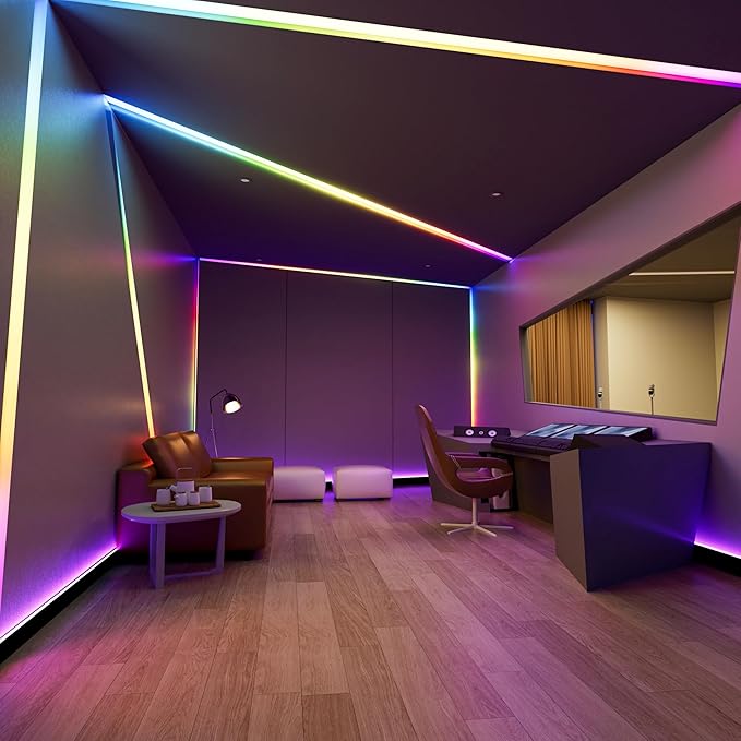 PAUTIX RGB Smart IC COB LED Strip Light Addressable 24ft/7.5m,UL-Listed DC24V Color Flowing Strip Light Multicolor Flexible Tape Lights for TV,Bedroom,Party DIY Decoration(Without Controller&Adapter)
