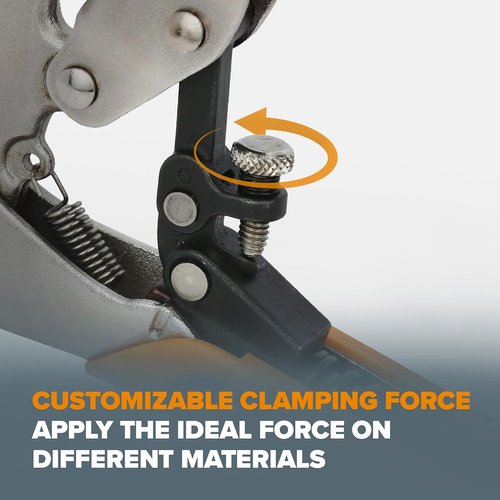 BORA Auto Adjust Locking Vise Grip Clamp - Heavy Duty 6-Inch C Clamp for Woodworking & Welding